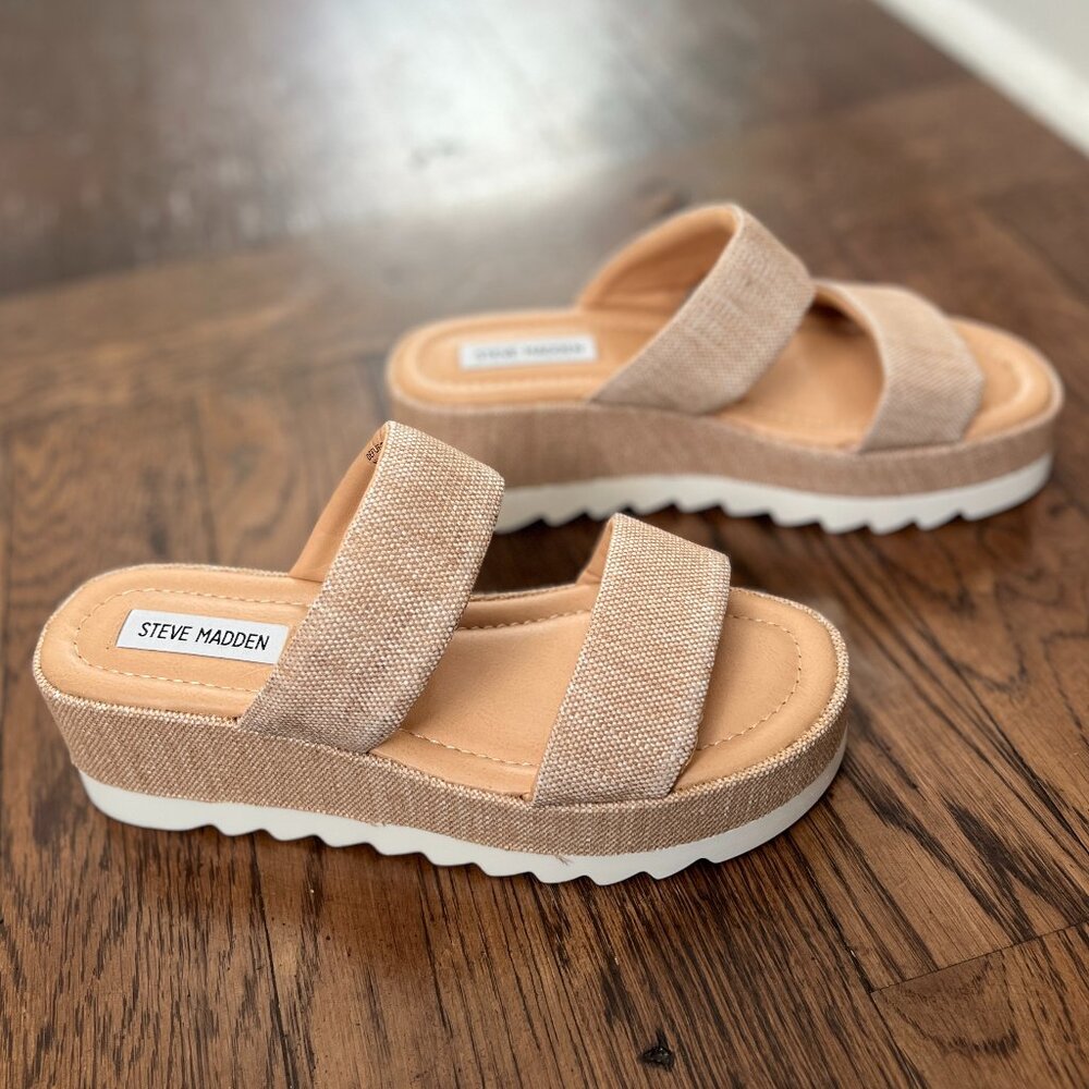Steve Madden Defuse Platform Sandals - Size 8
